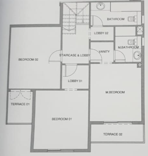 Floor plan for duplex at Aliva Mountain View Mostakbal City