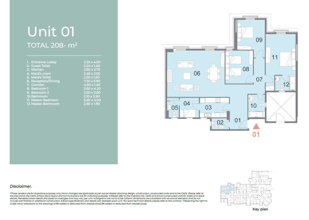 Floor plan for apartment at Il Latini City Edge