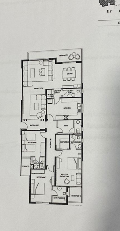 Floor plan for apartment at Trio