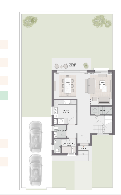 Floor plan for villa at Belle Vie