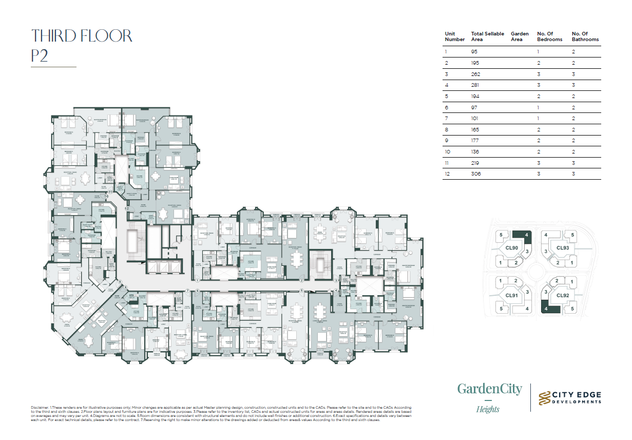 Floor plan for apartment at New Garden City