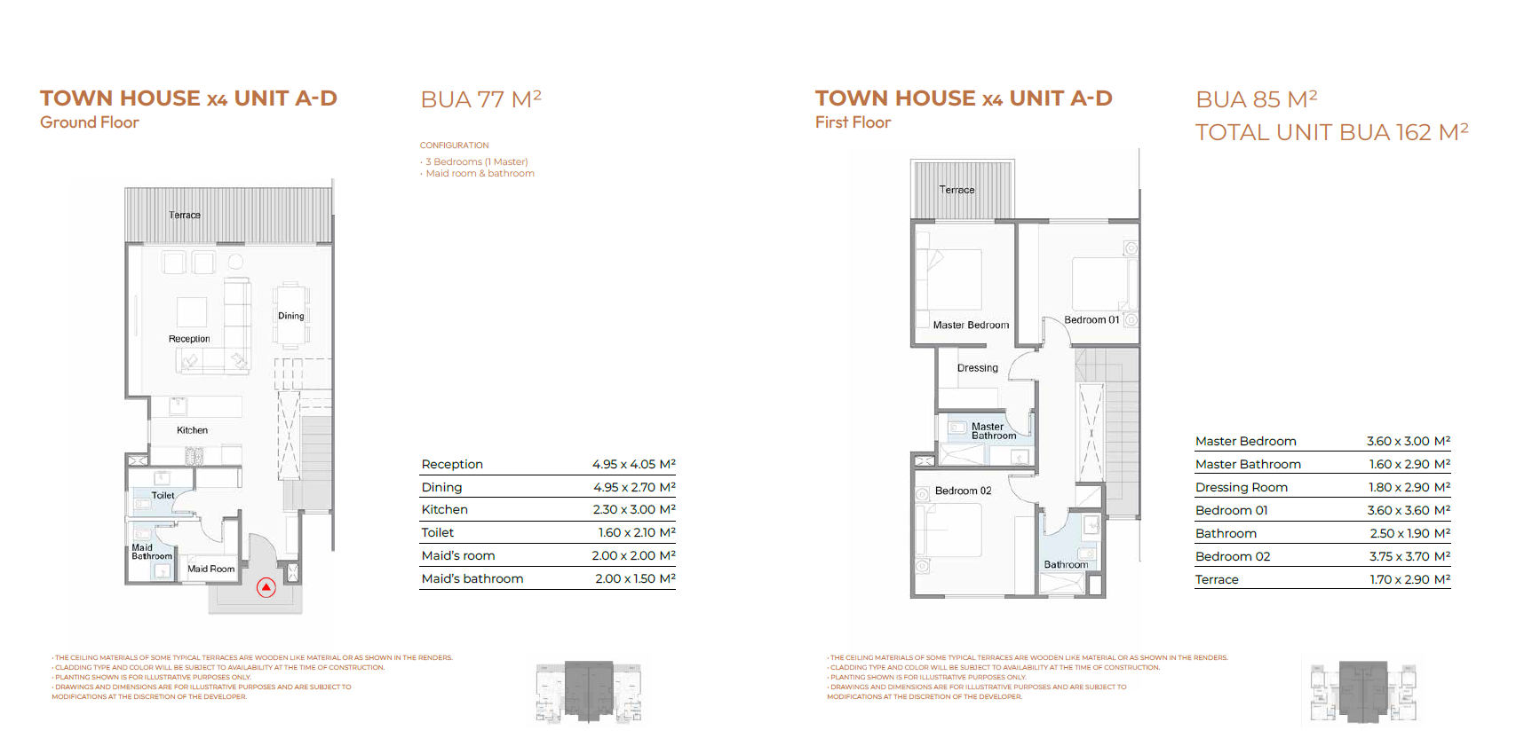 Floor plan for townhouse at Telal - Shores