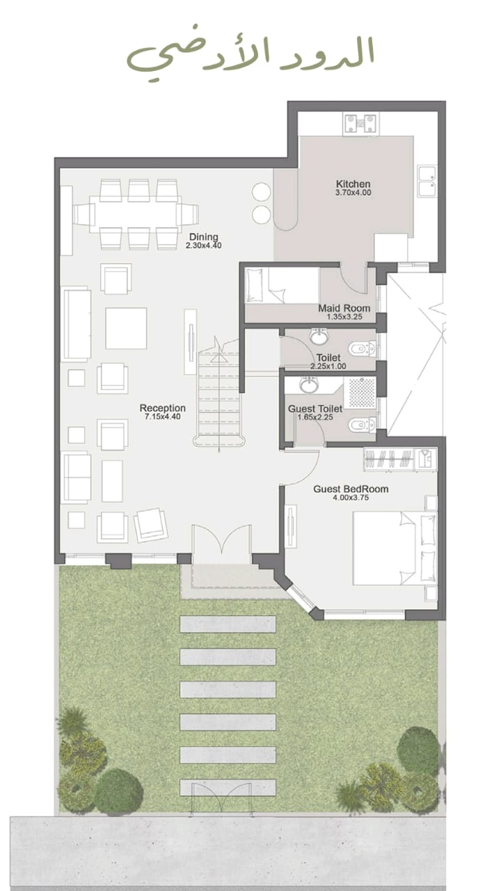 Floor plan for villa at Sarai