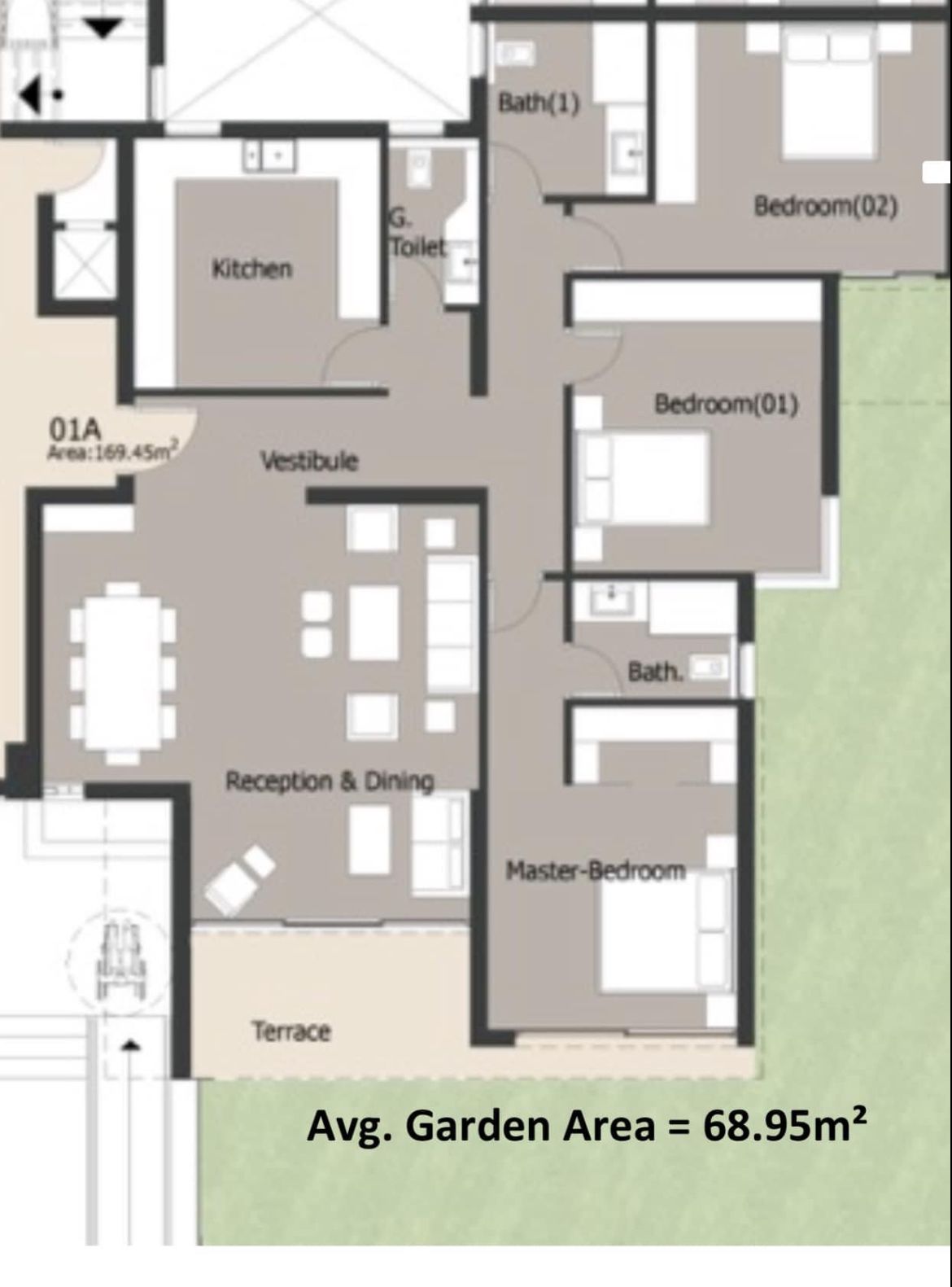 Floor plan for apartment at Palm Hills New Cairo