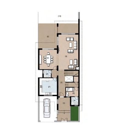 Floor plan for townhouse at New Giza