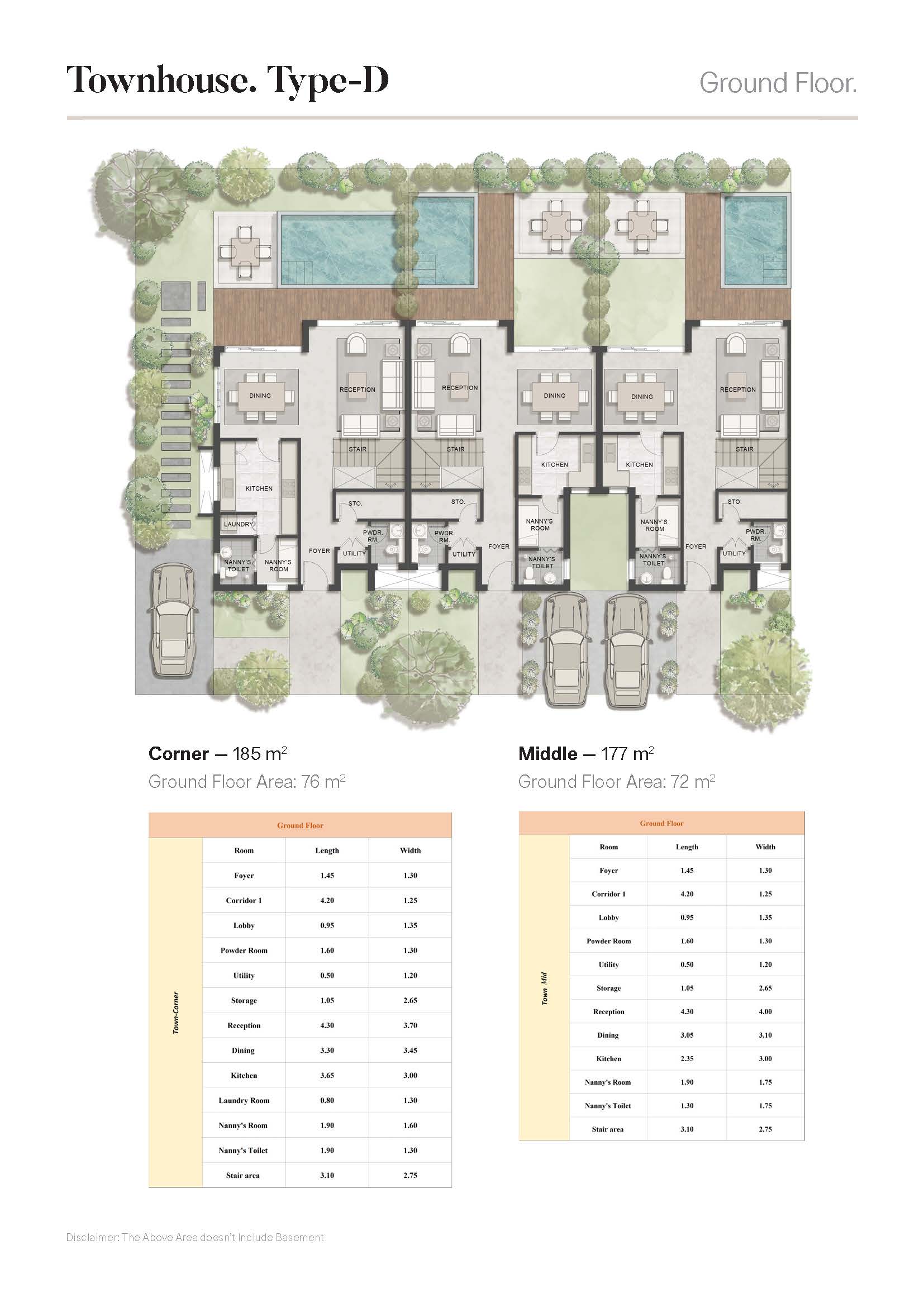 Floor plan for townhouse at Ever New Cairo