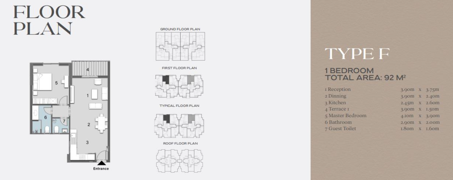 Floor plan for apartment at Avelin