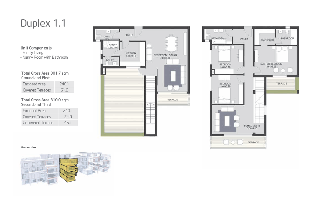 Floor plan for duplex at VYE SODIC