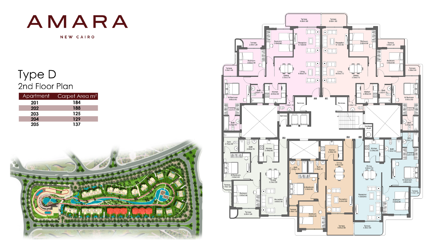 Floor plan for apartment at Amara