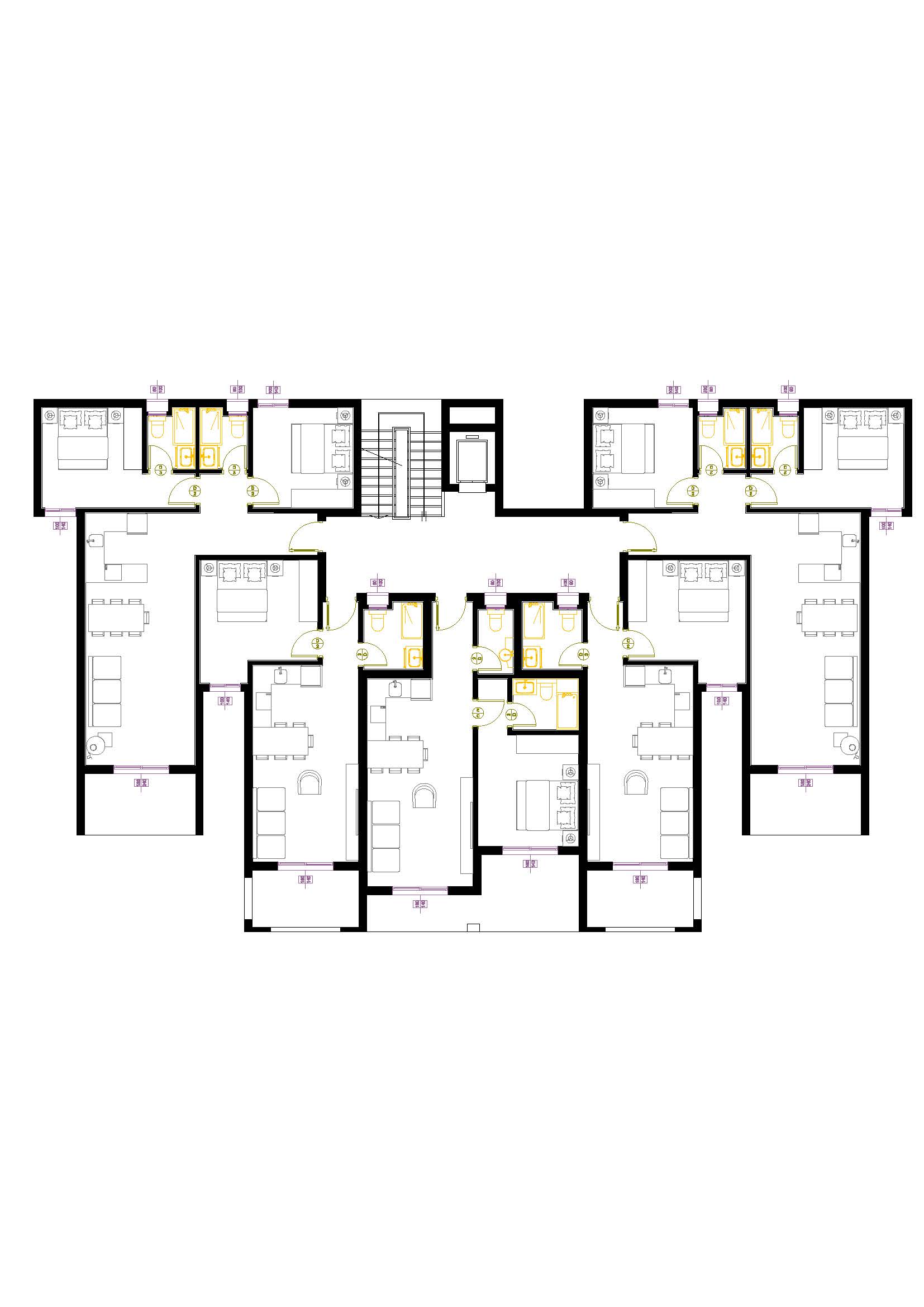 Floor plan for chalet at D-Bay