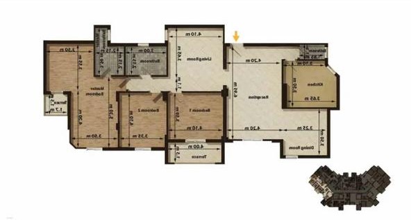 Floor plan for apartment at Ashgar City