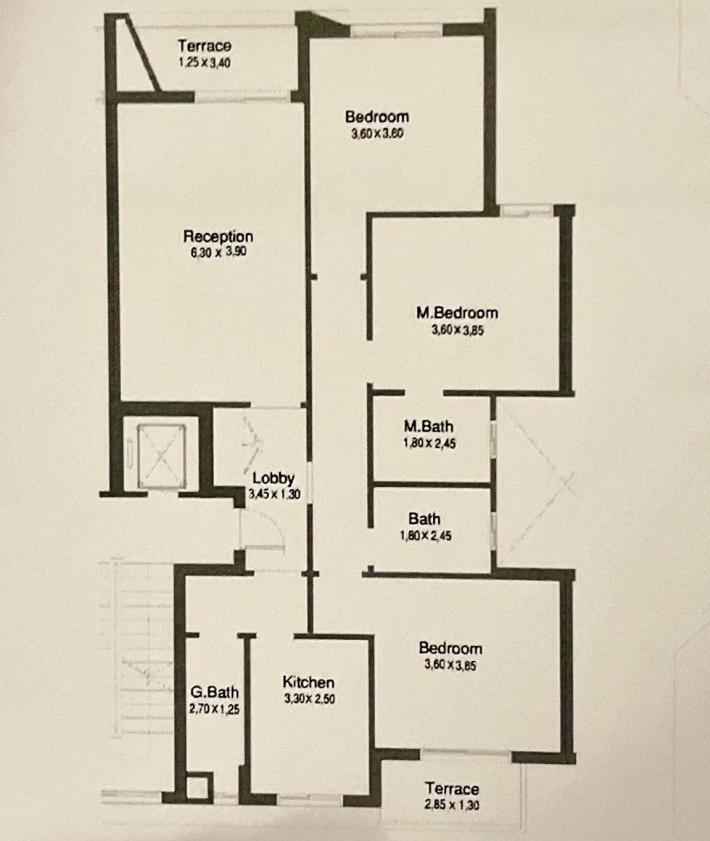 Floor plan for apartment at Terrace