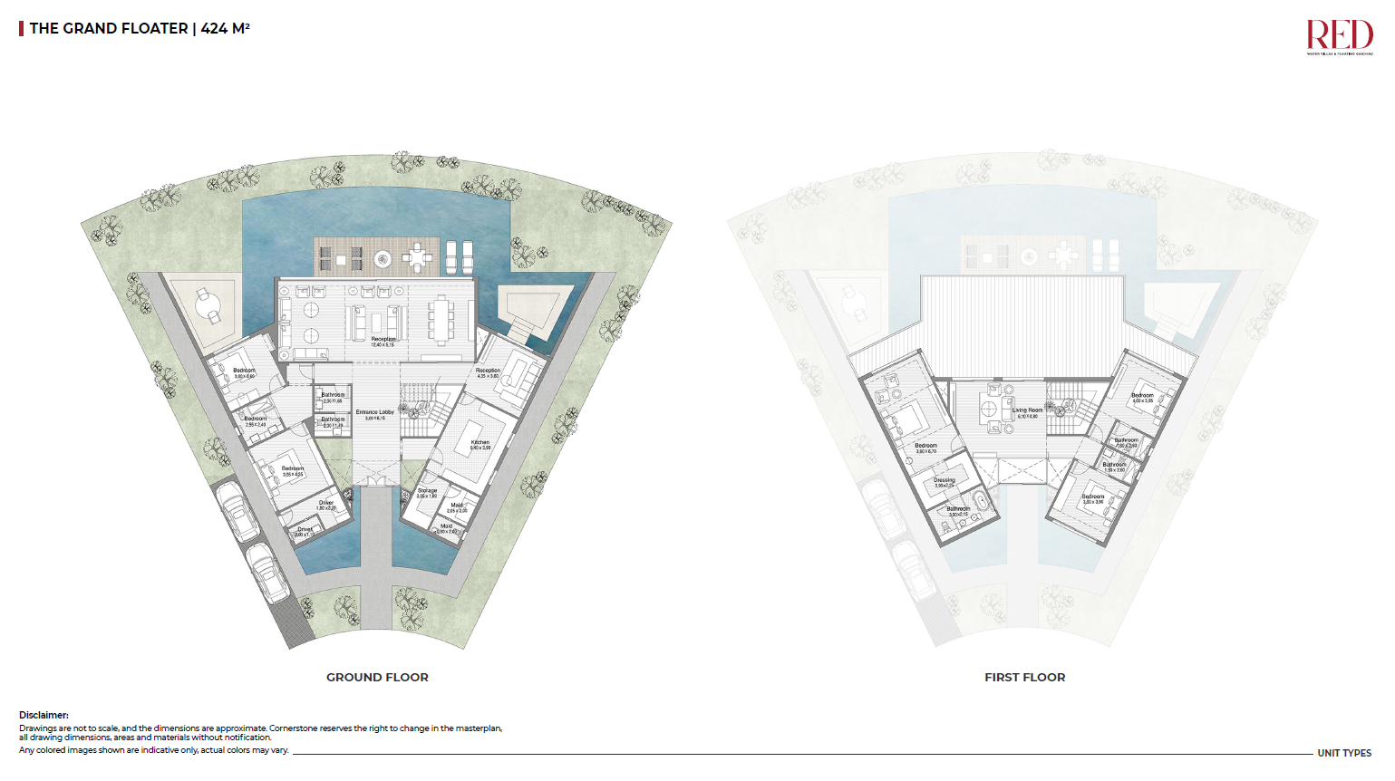 Floor plan for villa at Red