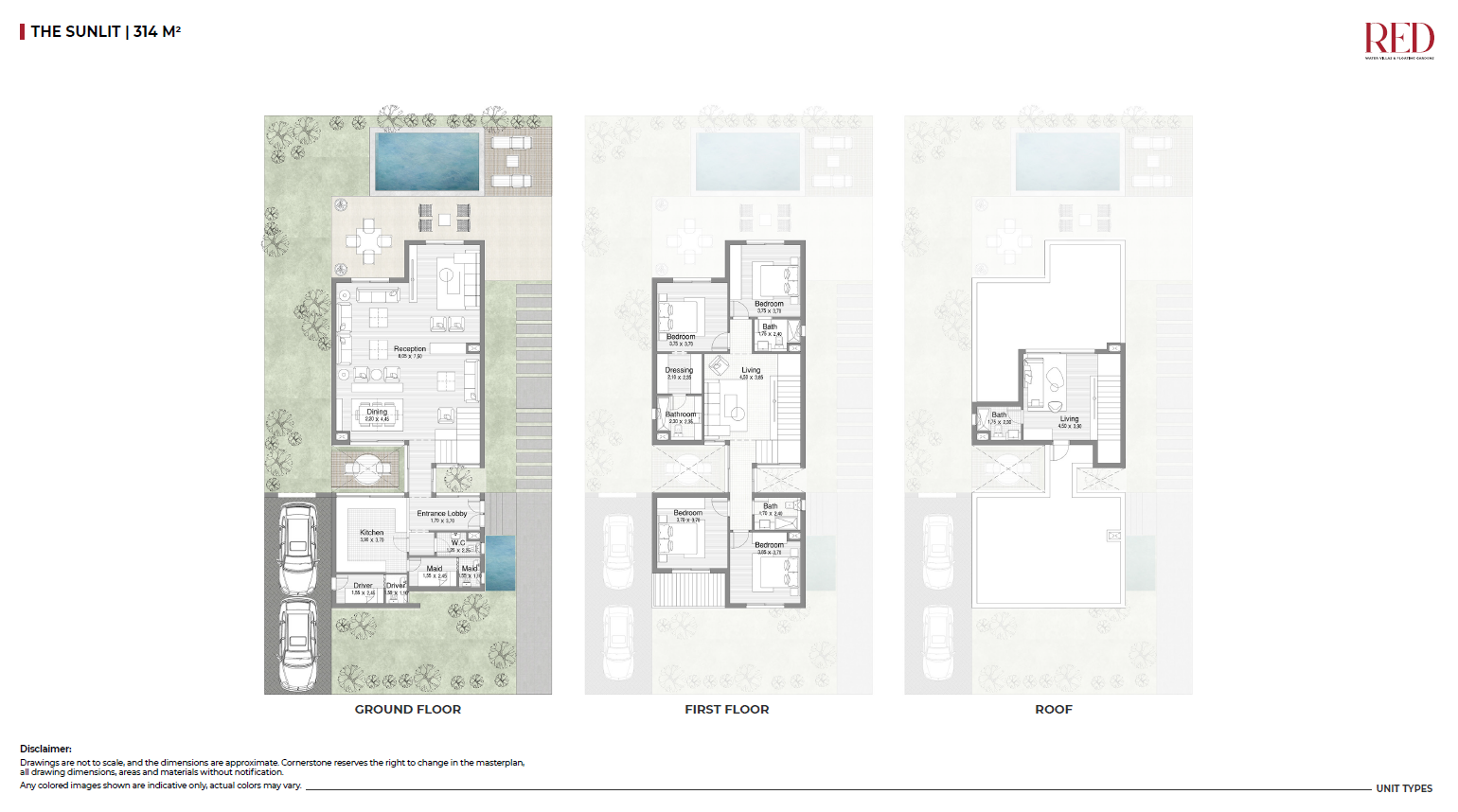Floor plan for villa at Red