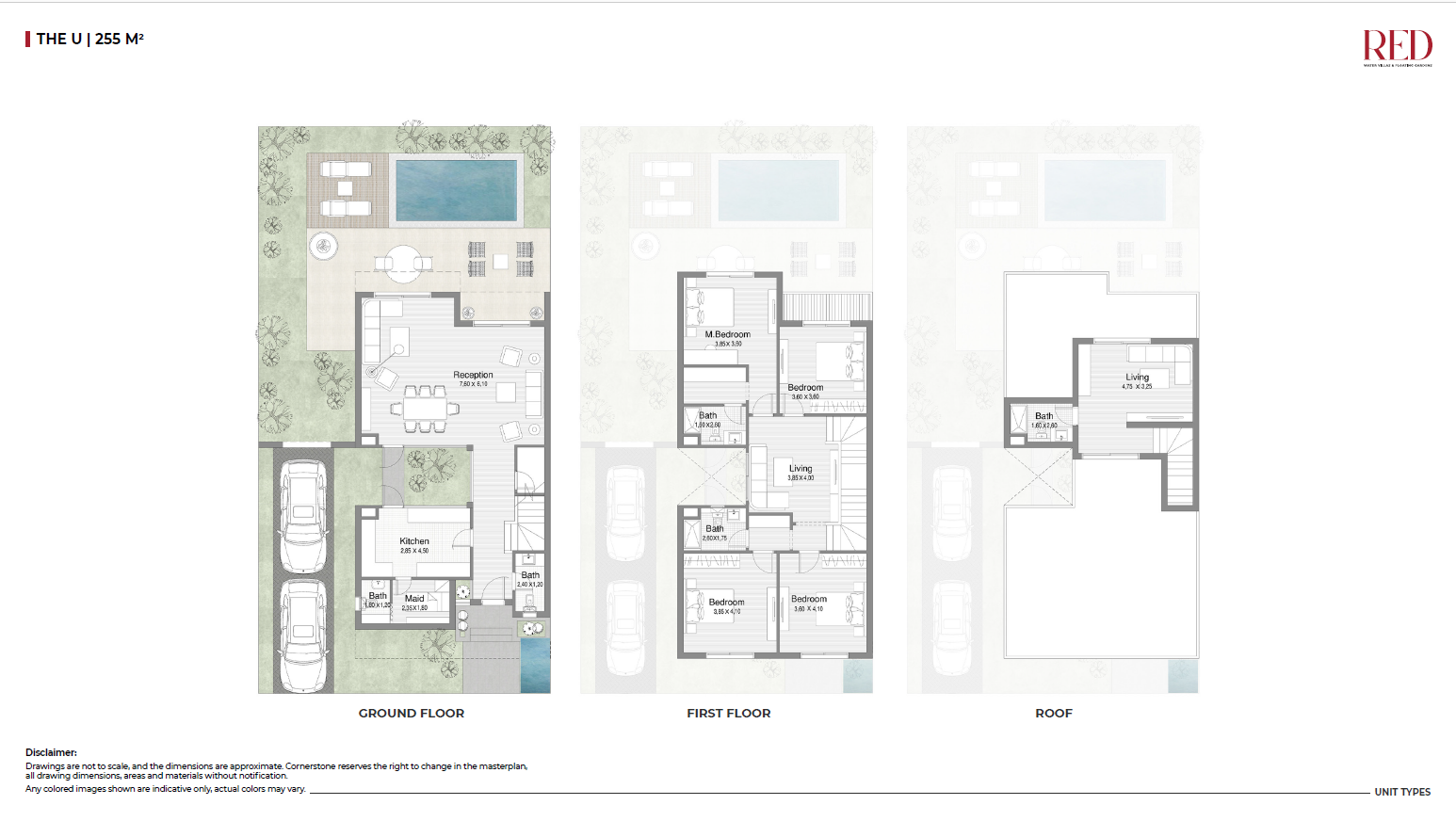 Floor plan for villa at Red