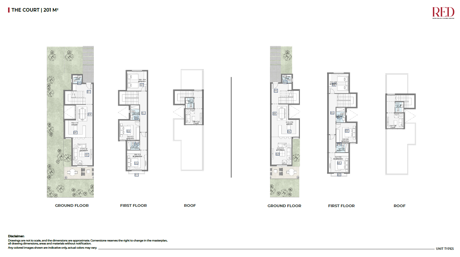 Floor plan for townhouse at Red