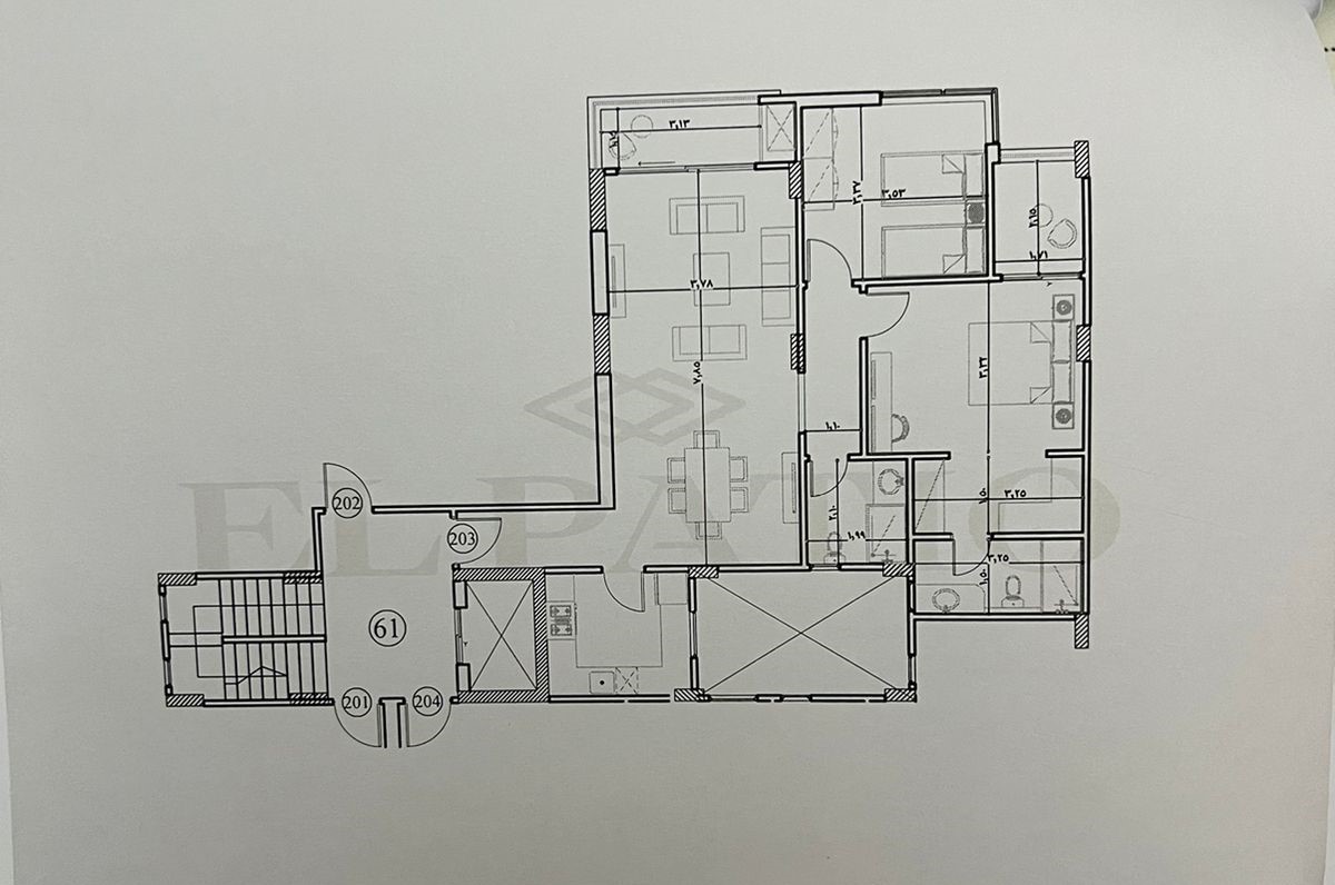 Floor plan for apartment at El Patio Oro