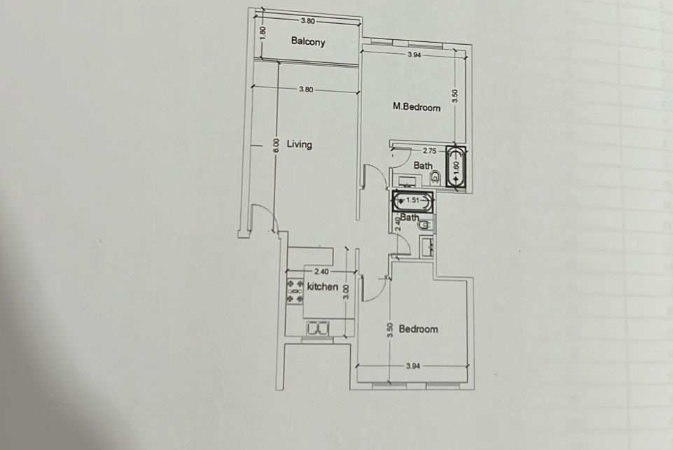 Floor plan for chalet at Cali Coast Ras El Hekma