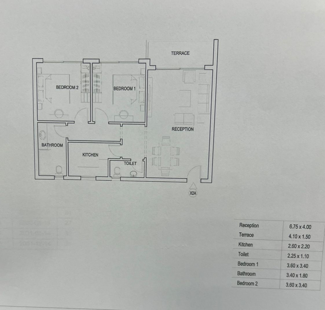 Floor plan for apartment at Sarai