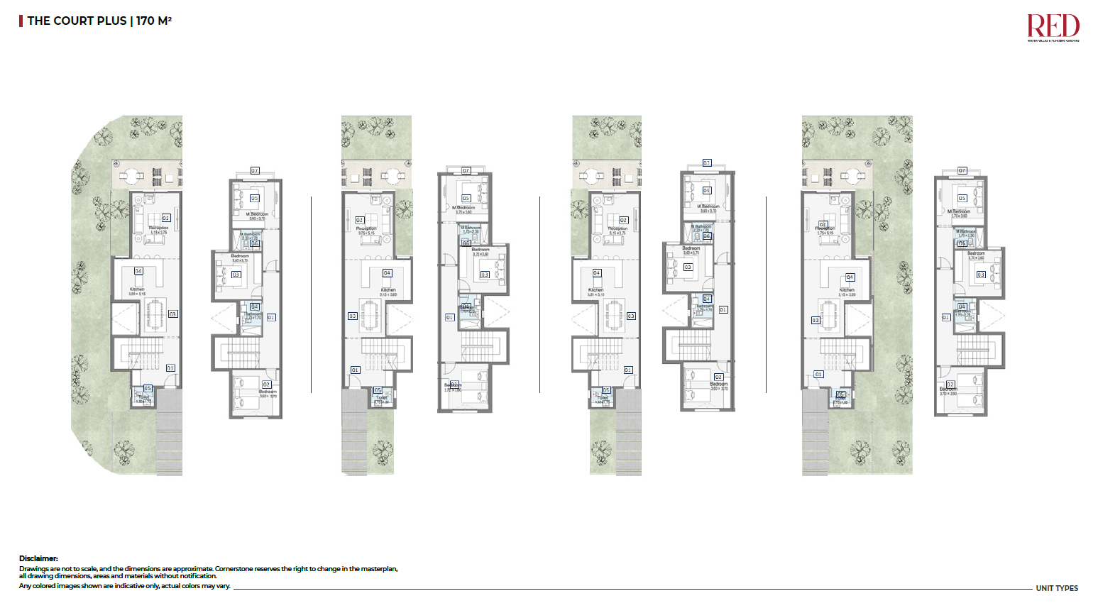 Floor plan for townhouse at Red