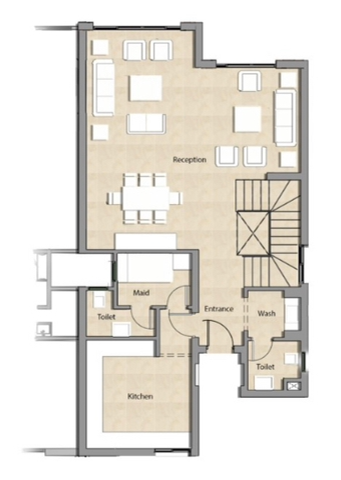 Floor plan for townhouse at Keeva
