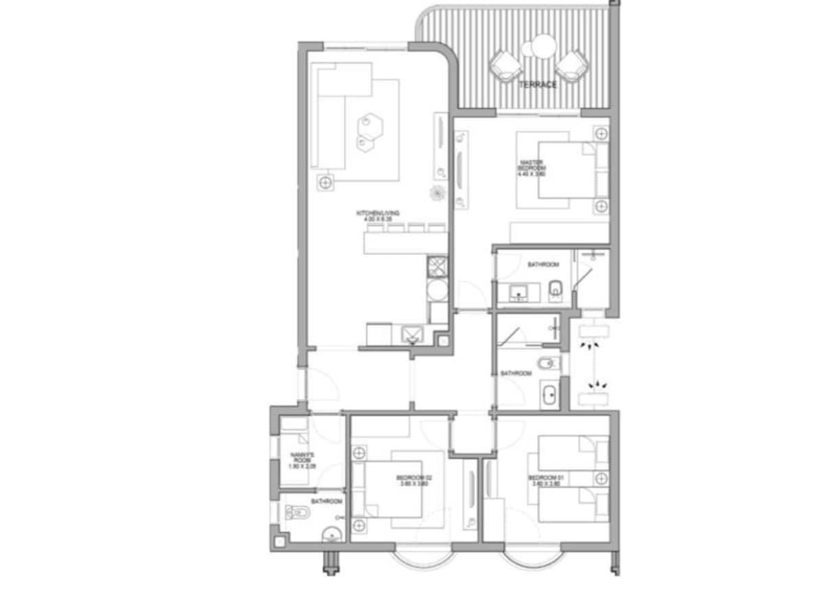 Floor plan for chalet at June