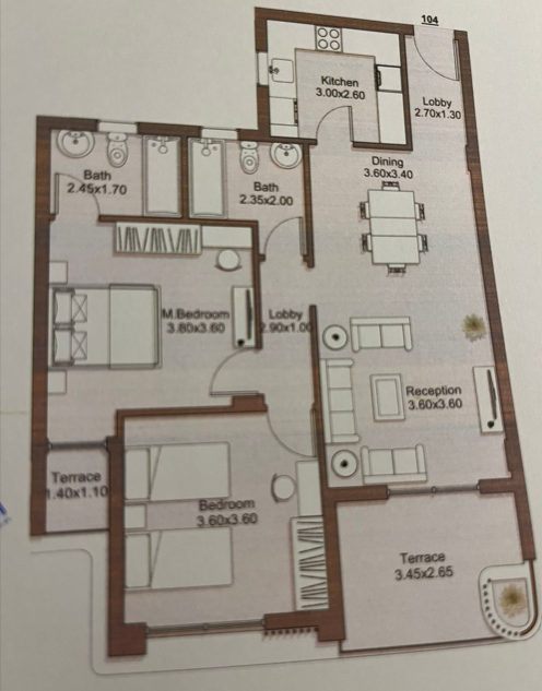Floor plan for apartment at Amara