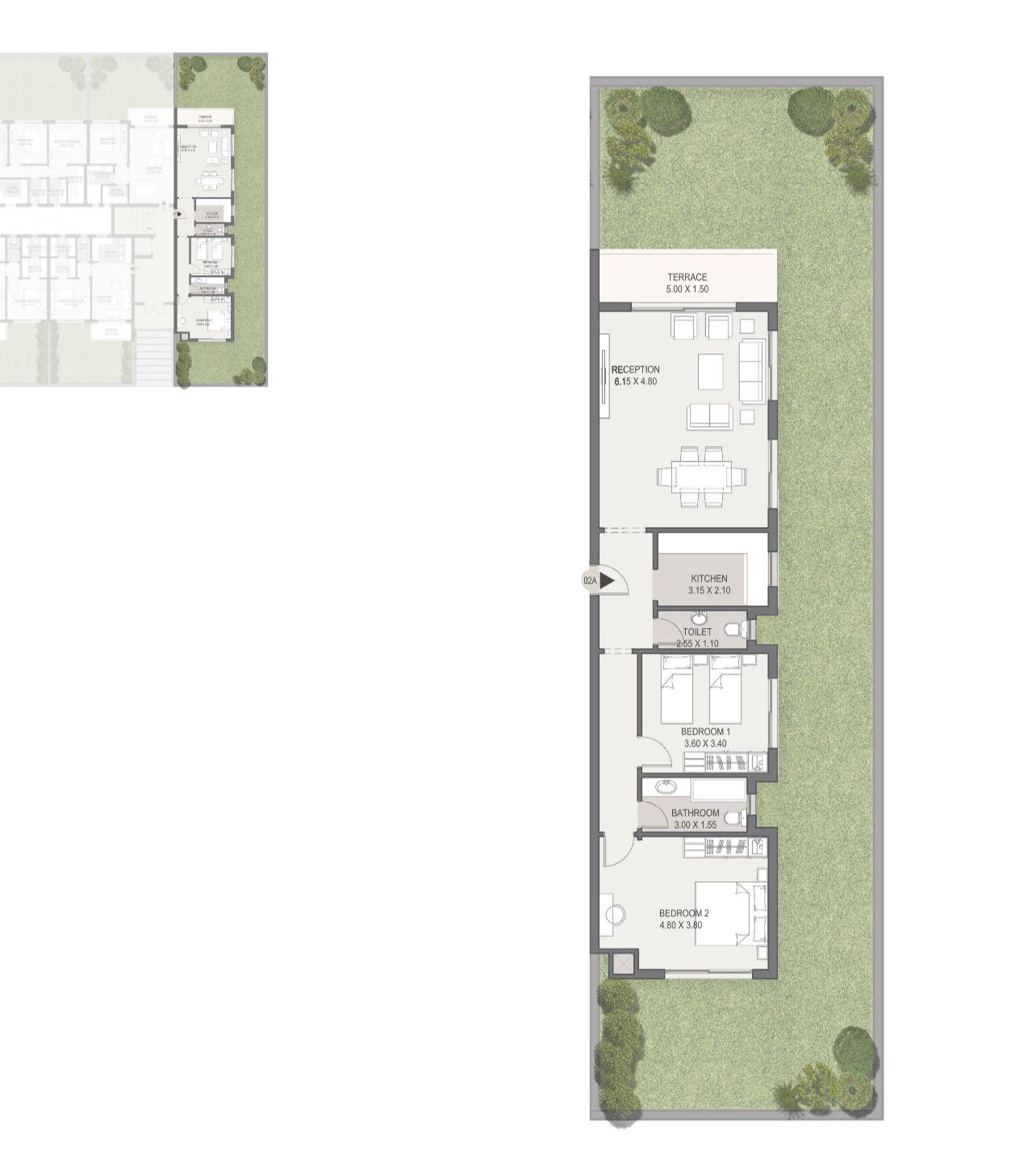 Floor plan for apartment at Sarai
