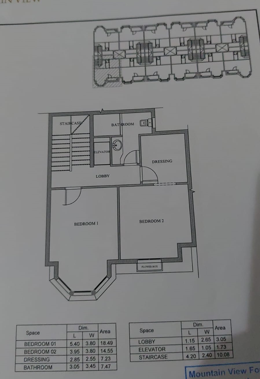 Floor plan for townhouse at Mountain View Chillout Park