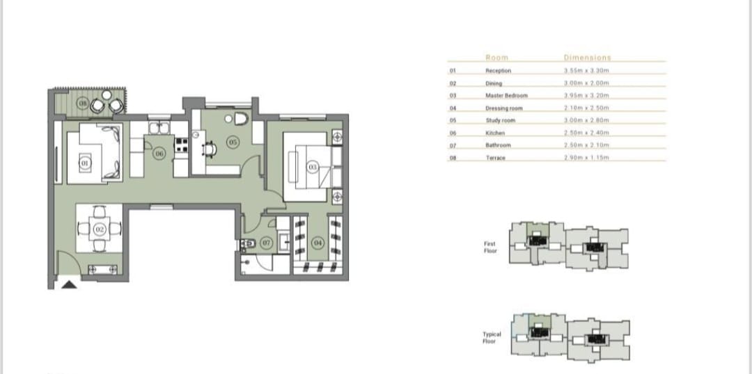 Floor plan for apartment at Swanlake Residences