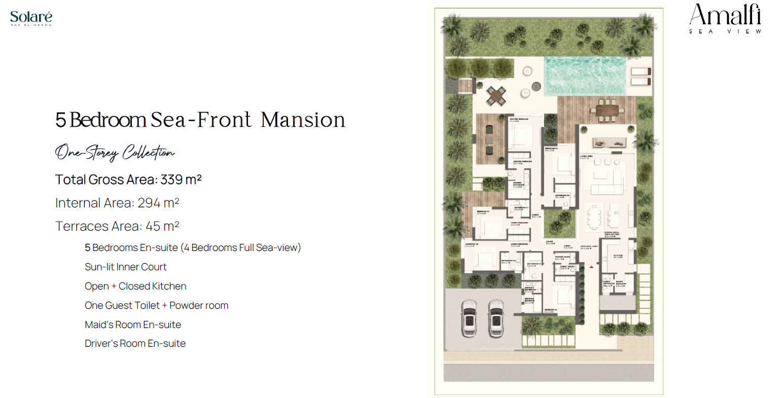 Floor plan for villa at Solare