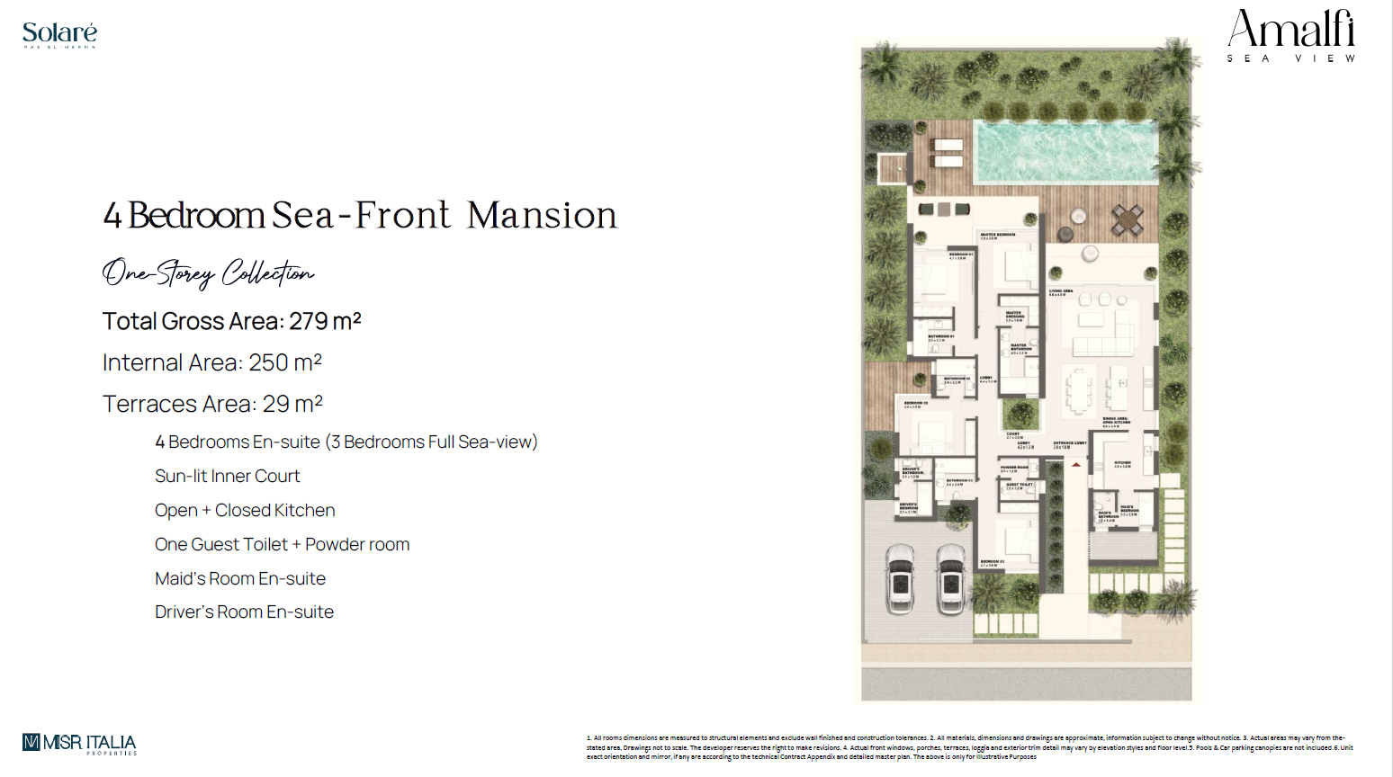 Floor plan for villa at Solare