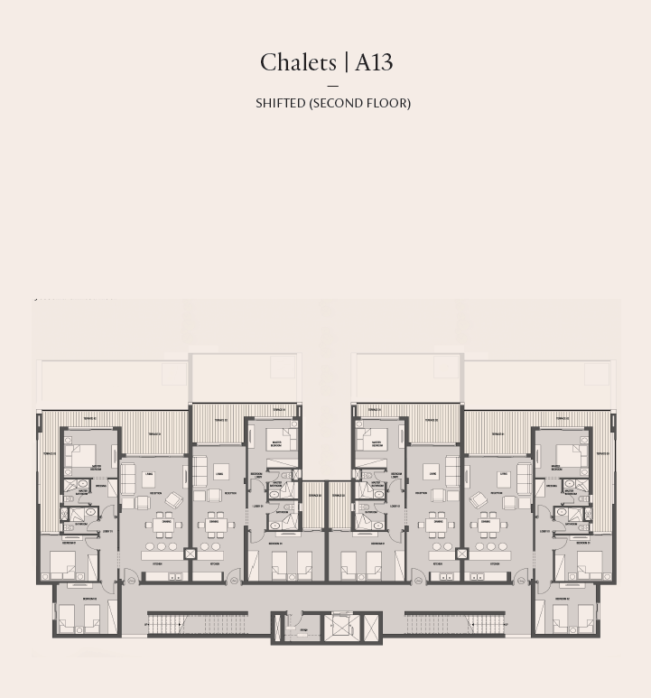Floor plan for chalet at Carnelia