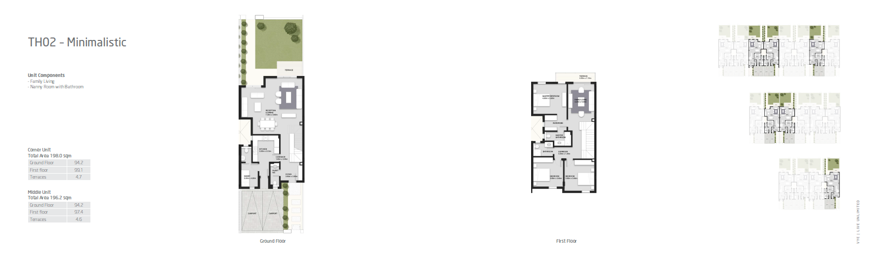 Floor plan for townhouse at VYE SODIC