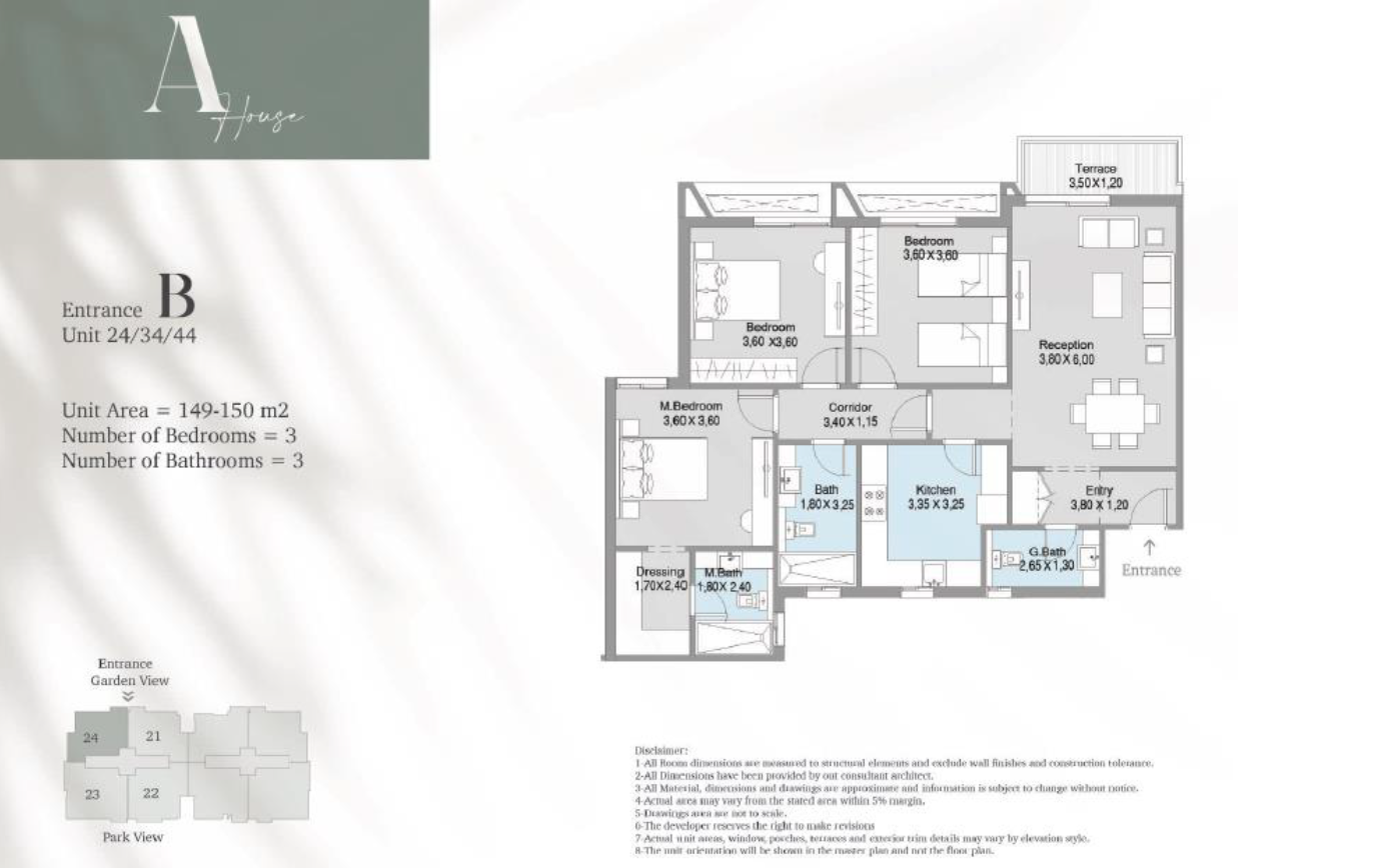 Floor plan for apartment at Terrace