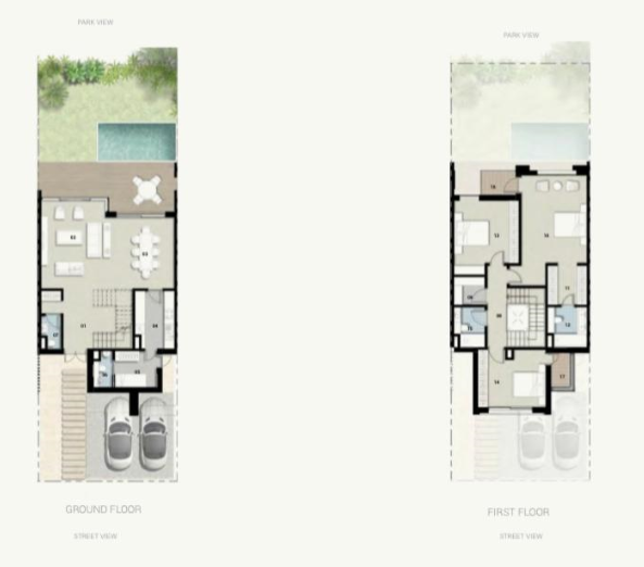 Floor plan for townhouse at ZED East