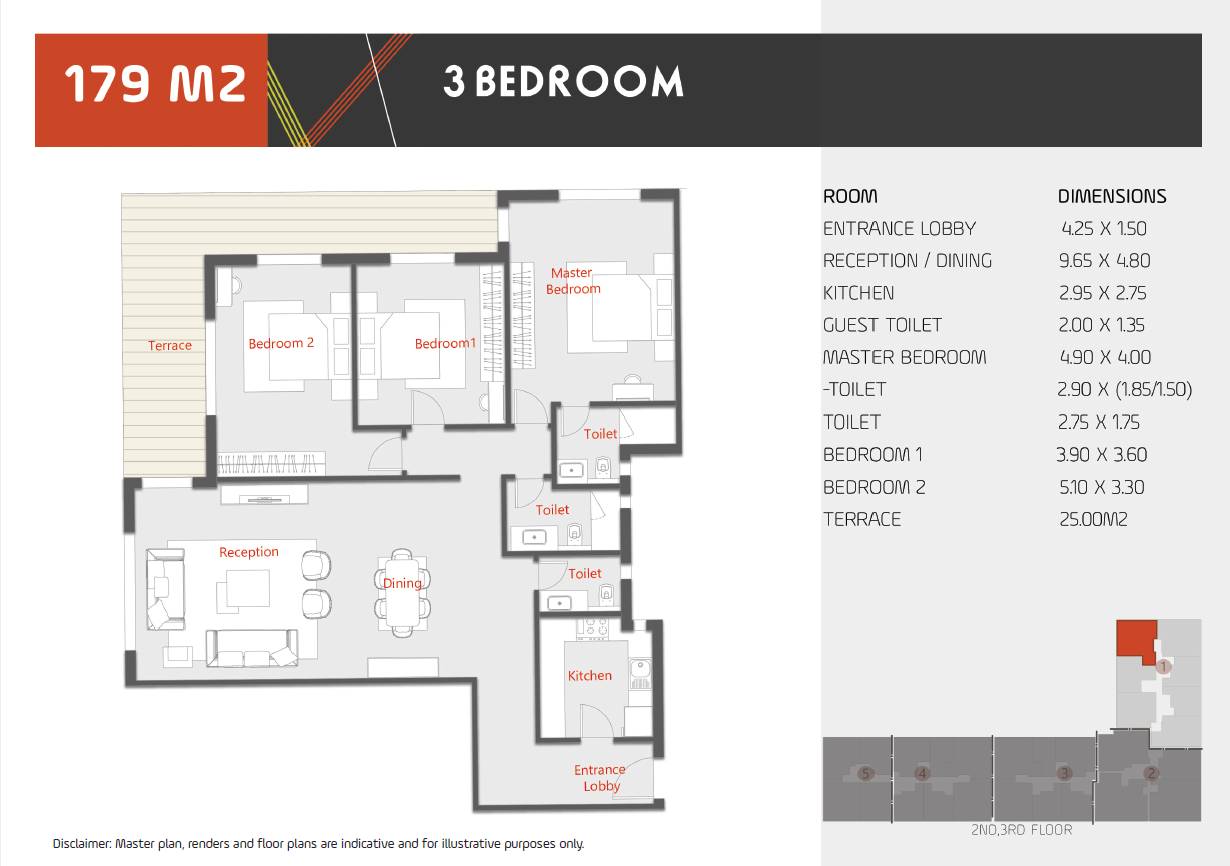 Floor plan for apartment at Al Karma Kay