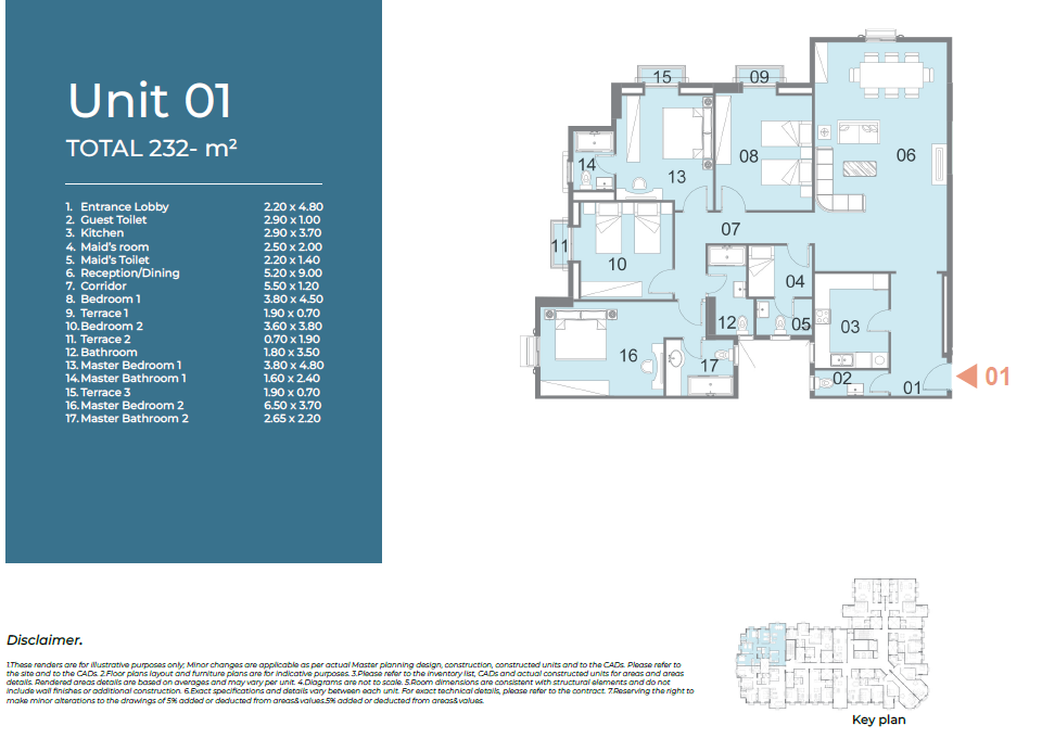 Floor plan for apartment at Il Latini City Edge