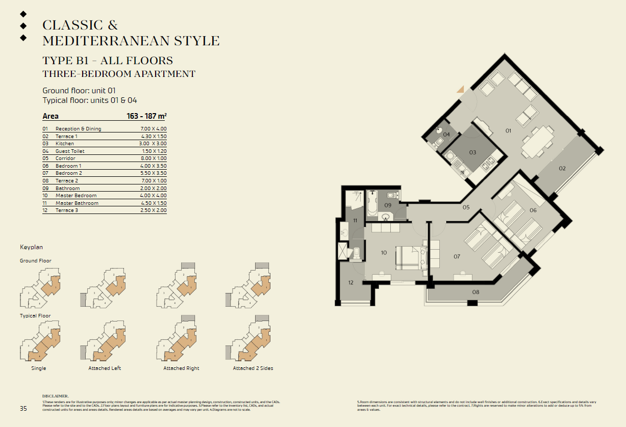 Floor plan for apartment at Al Maqsad Residences