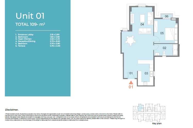 Floor plan for apartment at Il Latini City Edge