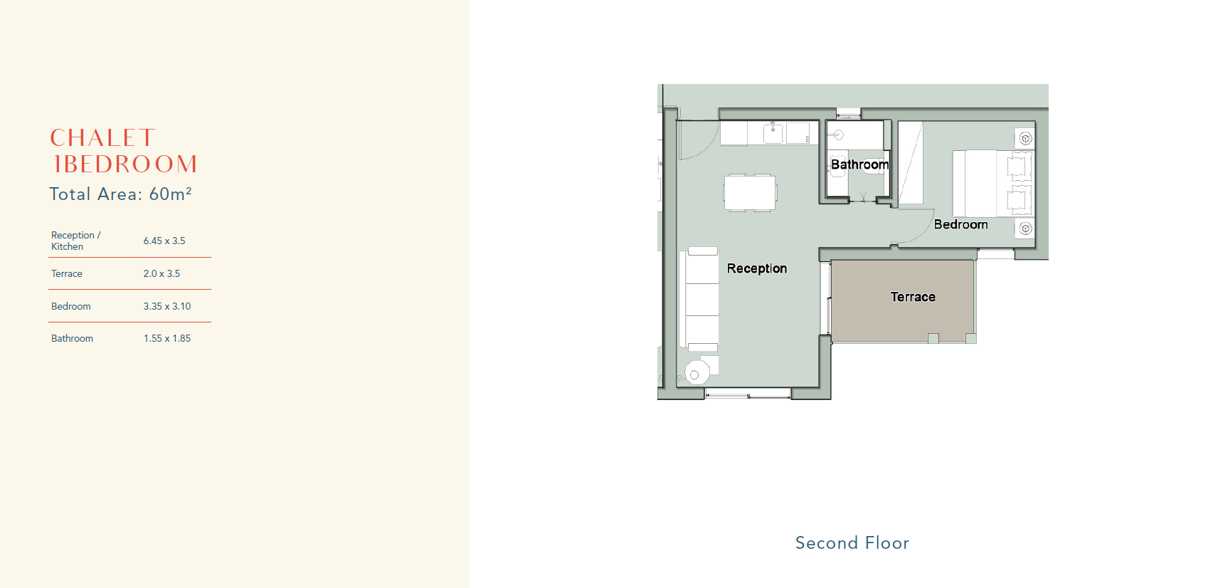 Floor plan for chalet at Il Monte Galala