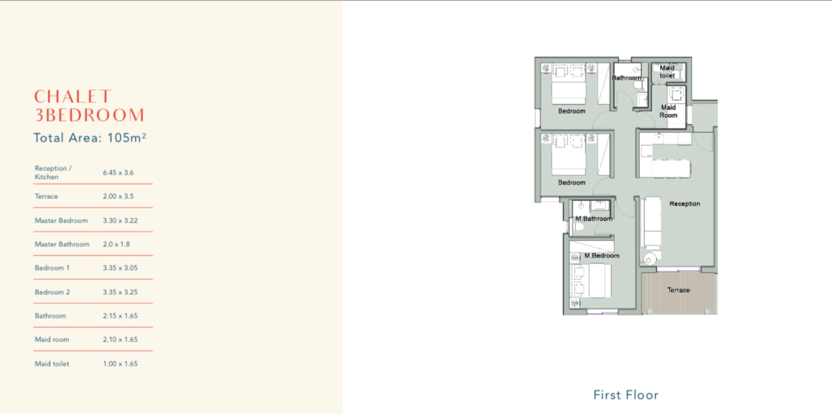Floor plan for chalet at Elva - Il Monte Galala