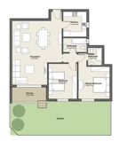 Floor plan for apartment at Axis X Iwan