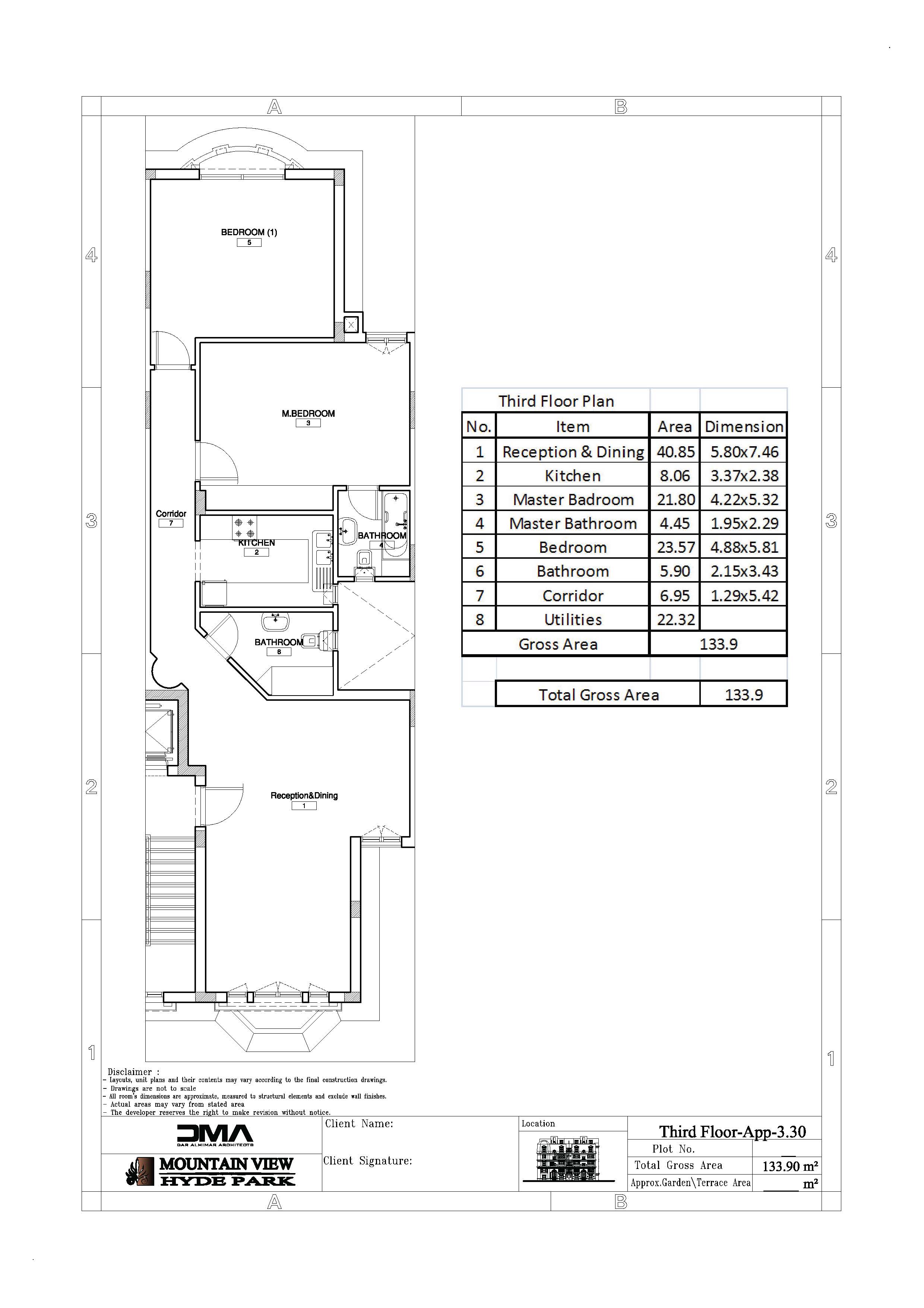 Floor plan for apartment at Mountain View Hyde Park
