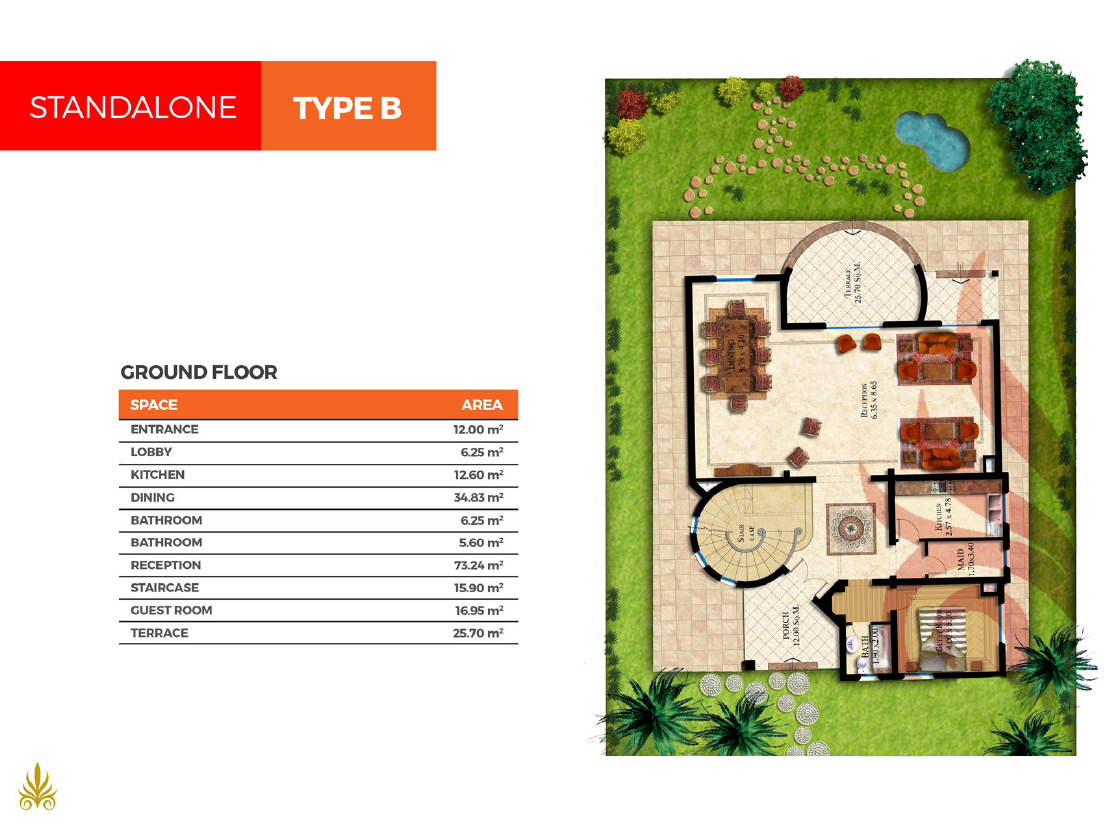 Floor plan for villa at Mountain View Sokhna