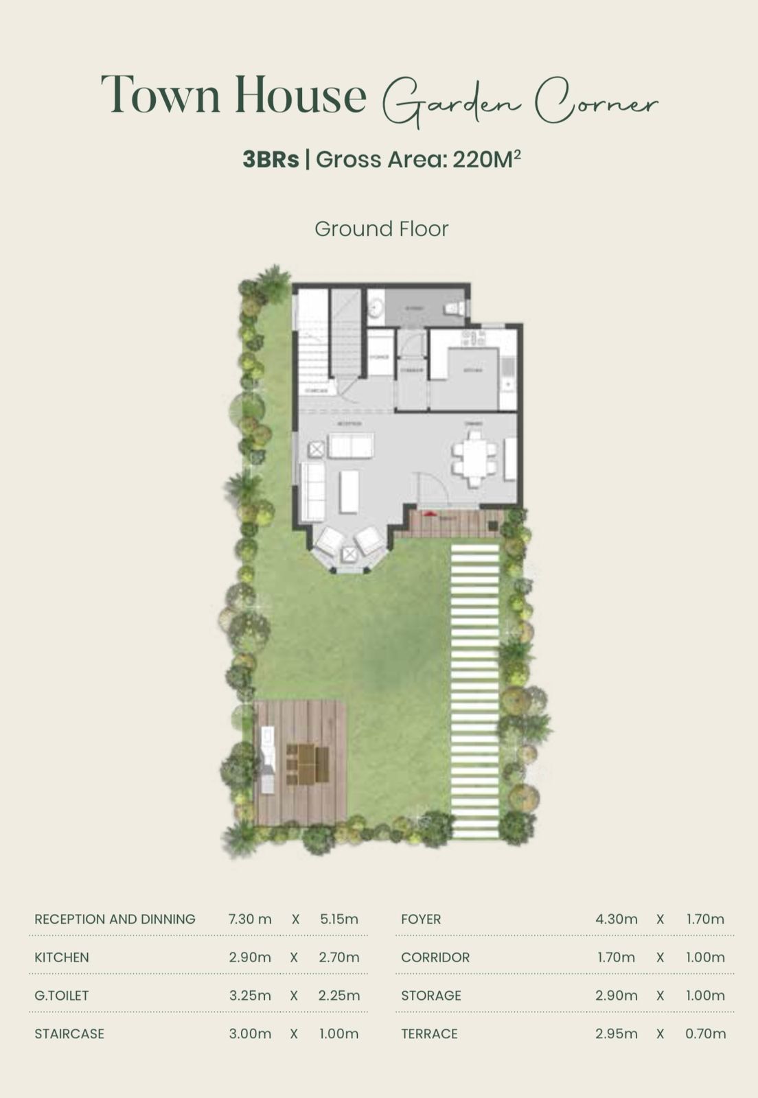 Floor plan for townhouse at Aliva Mountain View Mostakbal City