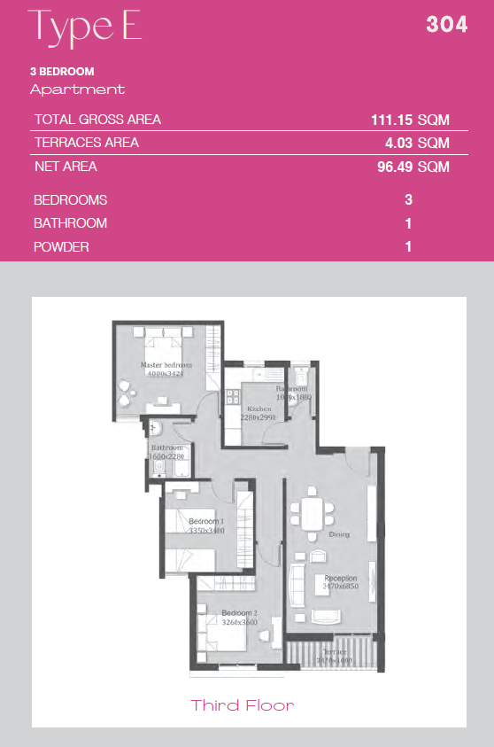 Floor plan for apartment at Ashgar City