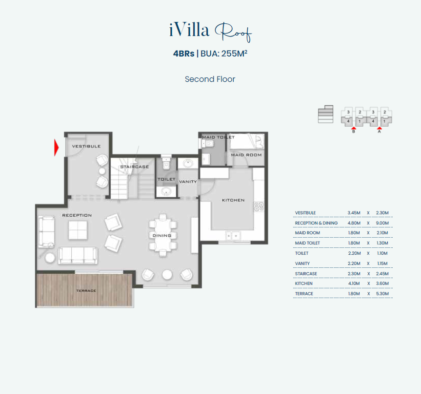 Floor plan for duplex at Aliva Mountain View Mostakbal City