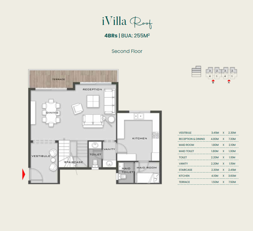 Floor plan for duplex at Aliva Mountain View Mostakbal City