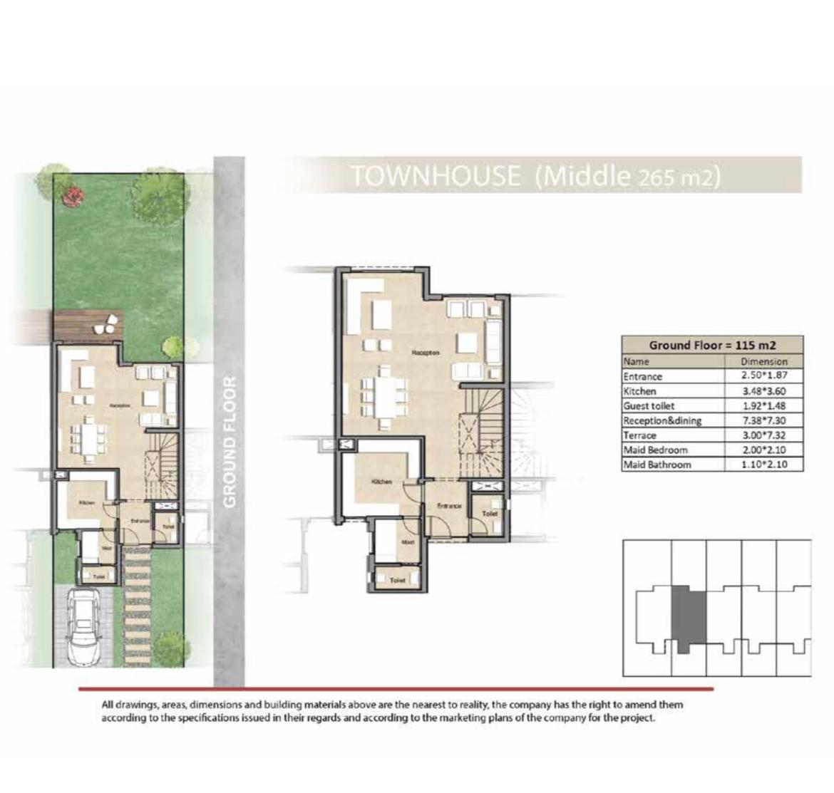 Floor plan for townhouse at Keeva
